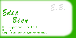 edit bier business card